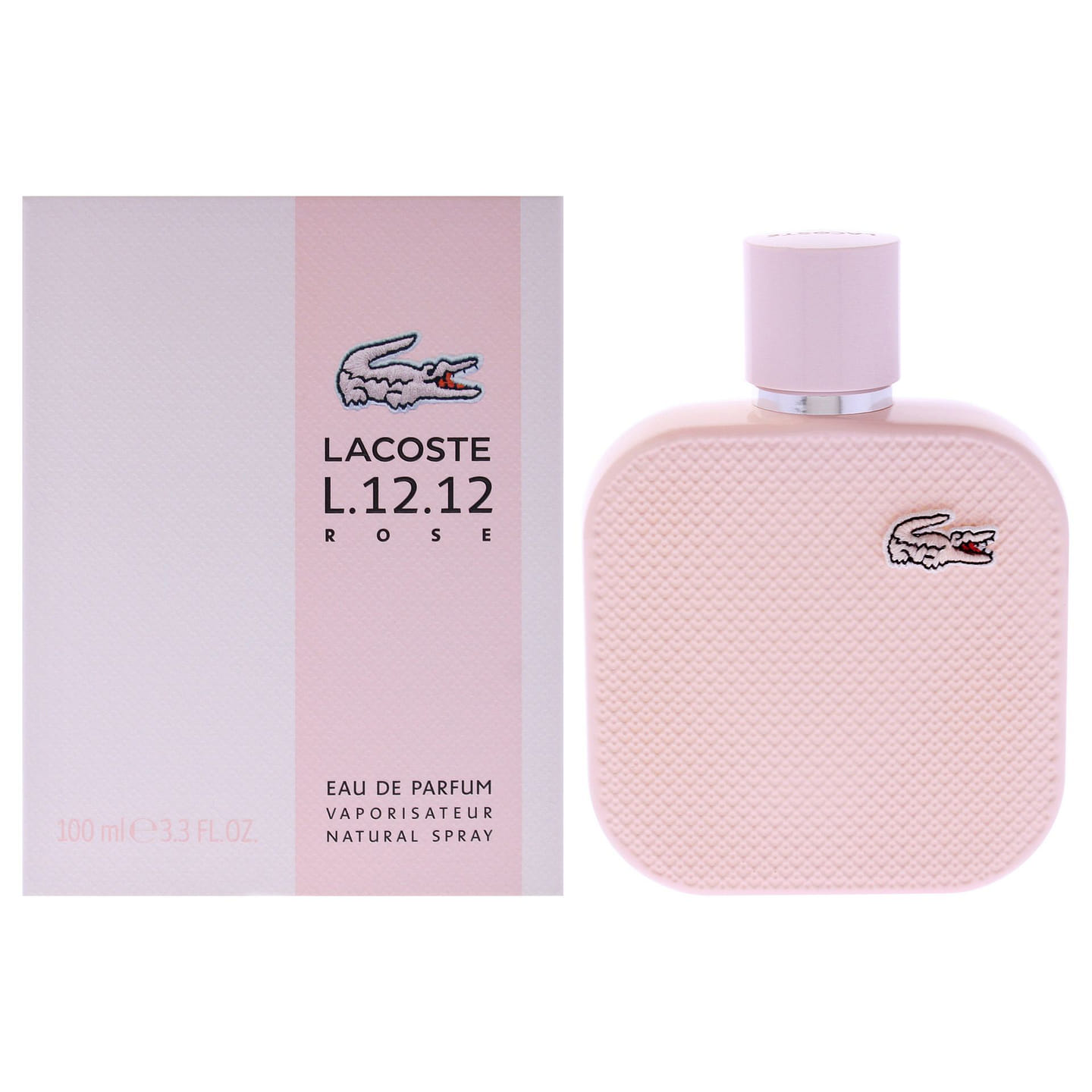 Lacoste Eau De L.12.12 Rose for Women – 3.3 oz 3.3 oz