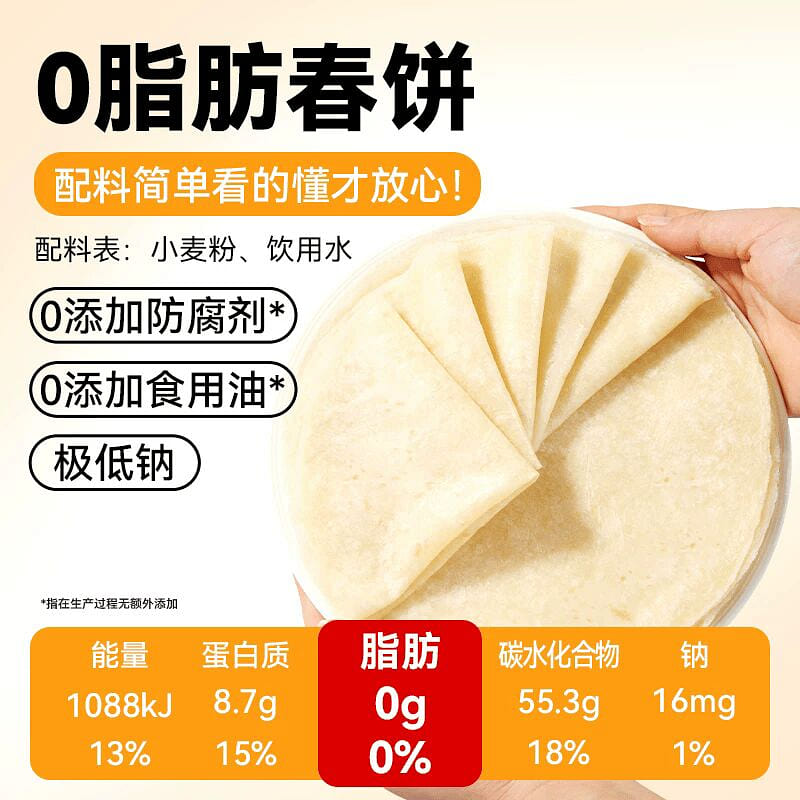 Thin pancake wrappers, made with scalded dough, re 1 each