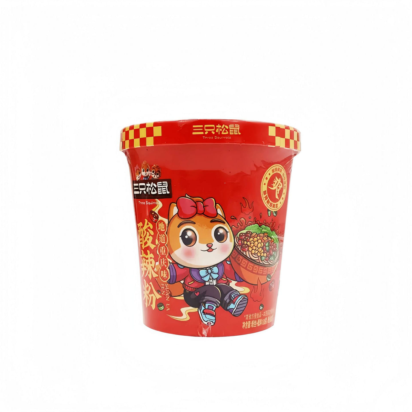 Three Squirrels Sour and Spicy Noodles 130g*1 Bowl 130 g