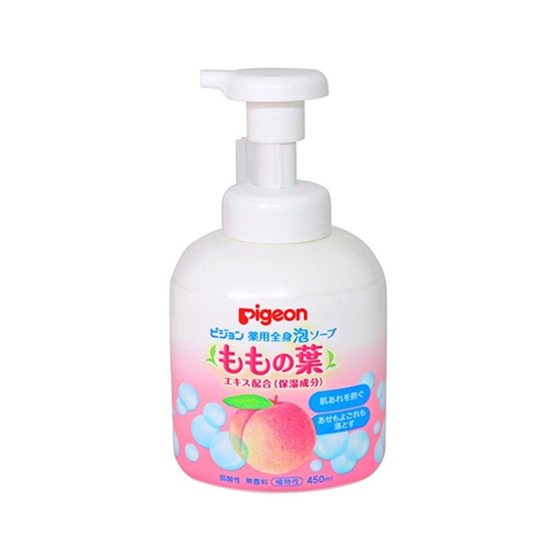 PIGEON Peach Leaf Baby Body Soap 450mL 0years old+ 1 each