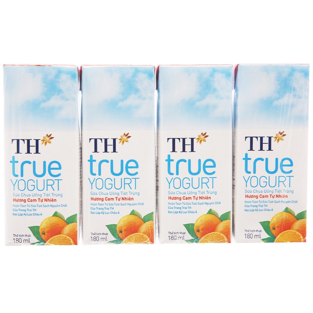 TH True Yogurt MILK Orange Flavor 180ml 4 CANS 180 ml