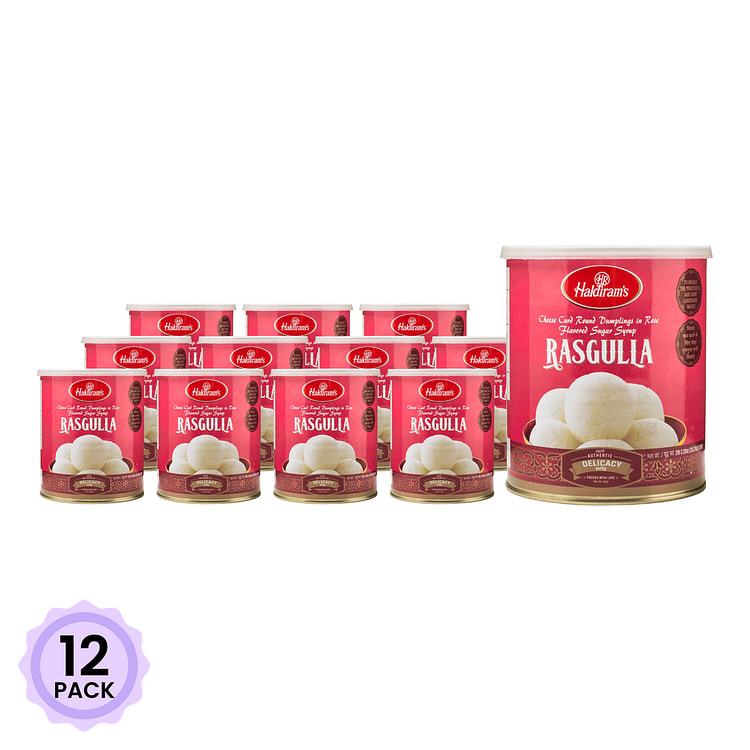 Haldiram's Classic Indian Rasgulla 1000 g*12 pack