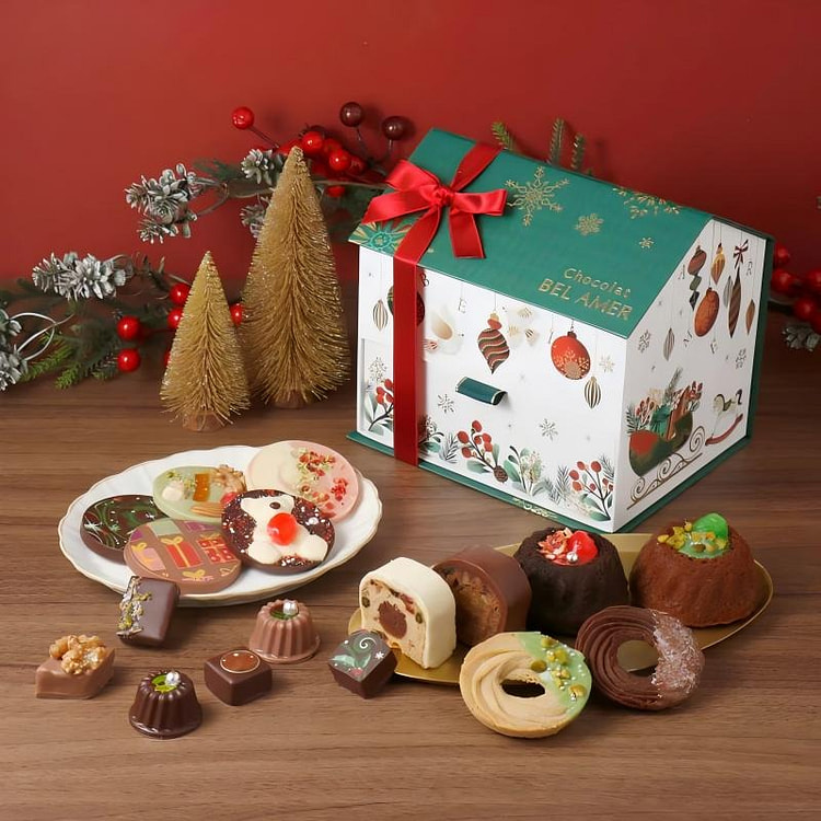 Japan BEL AMER Christmas  Limited Chocolate Assortment House Box 17pcs
