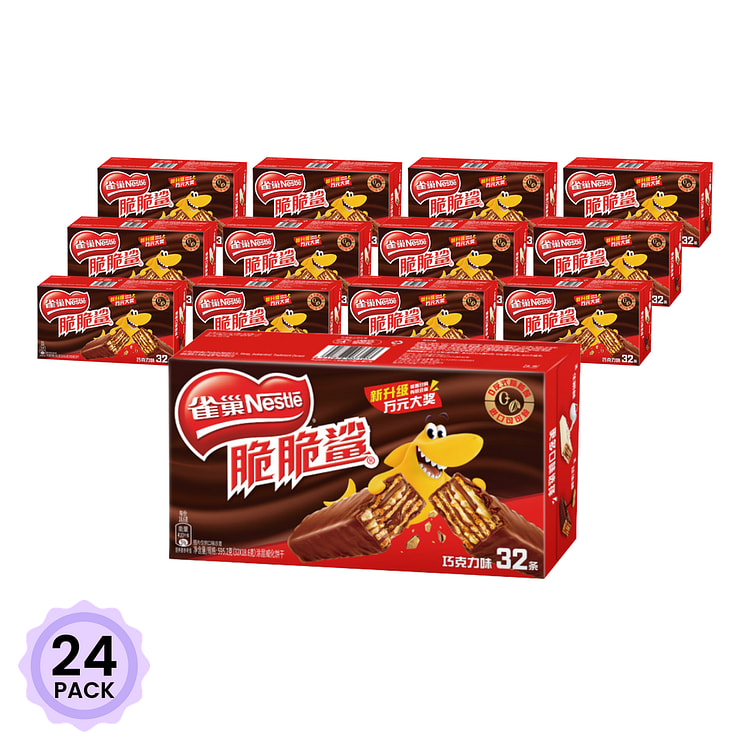 雀巢脆脆鲨 巧克力威化 640 克*24 包