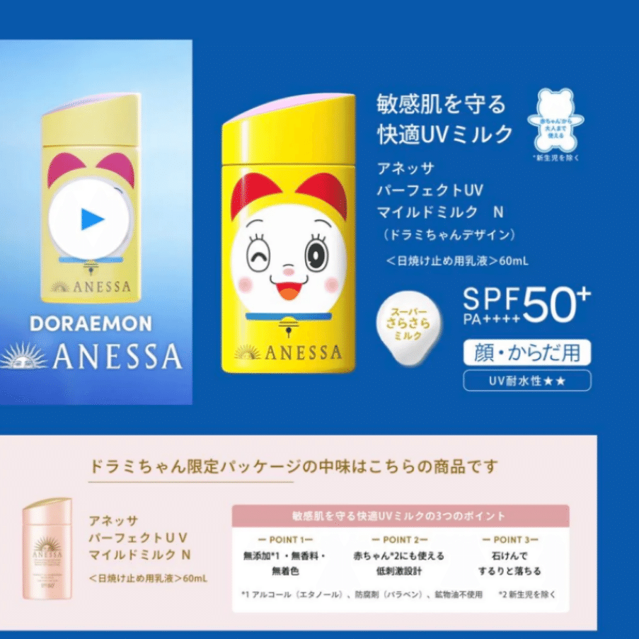 ANESSA Sunscreen Gold x Dorami 1 count