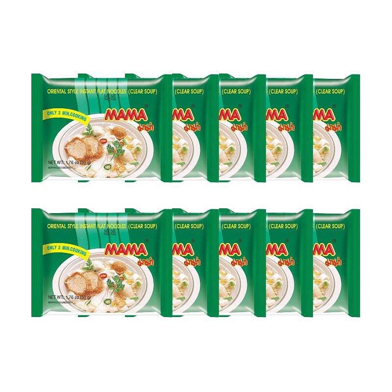 MAMA 面条扁清汤方便米粉美味泰国风味 10 包 1 份