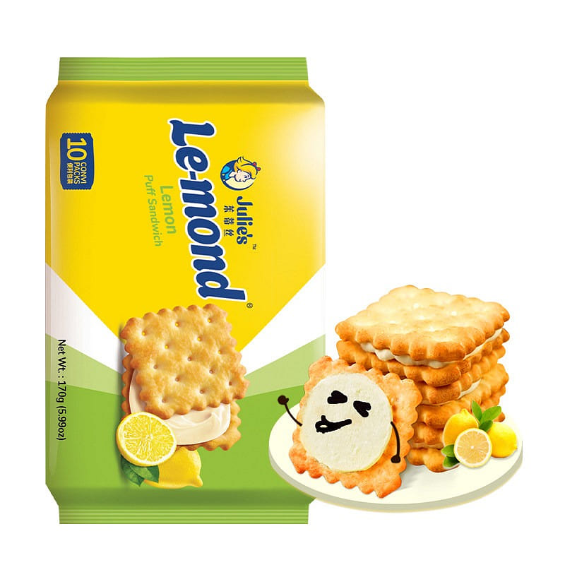Julies Lemon flavored sandwich cookies 170g 180 g