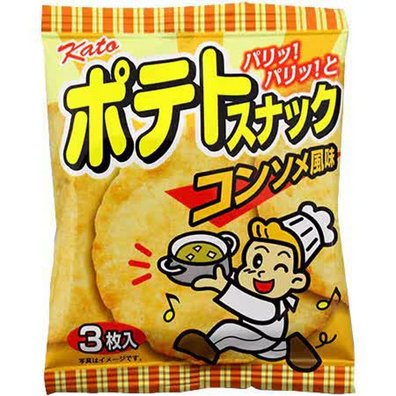 Kato Potato Snacks Consomme 3pcs*20 Bags 1 個