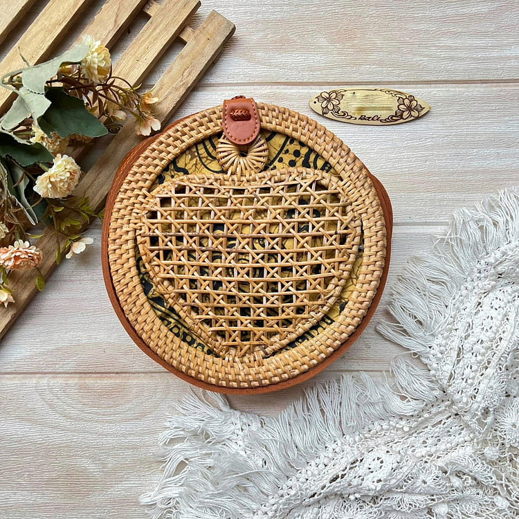 Rattan Bag - Boho Heart 33.99 each