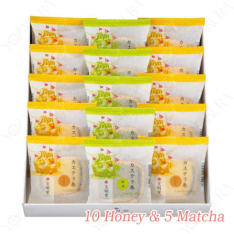 BUNMEIDO Castella Rolls 30g * 15P ( Two Flavors )