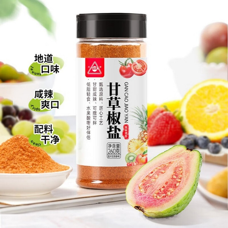 川珍 甘草椒盐粉 水果酸嘢芒果李子调料 潮汕味拌料 260 克