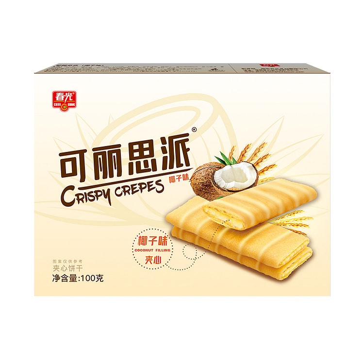 春光食品 可丽思派椰子味夹心饼干 100g*1盒