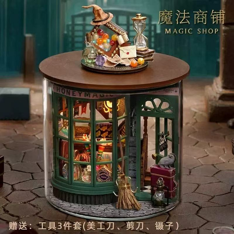 哈利八音盒DIY手工小屋 《魔法商铺款+工具胶水》