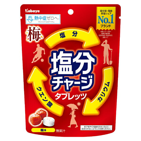 Kabaya  盐分补给咀嚼片 81g 梅子味 1 份