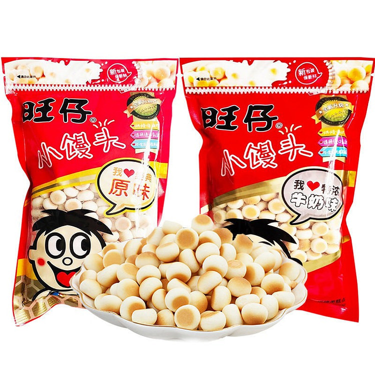 旺仔小馒头原味 + 牛奶味混合装 2 包