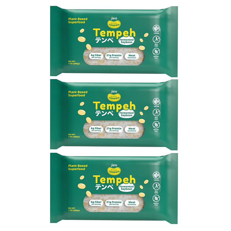 Jans - Frozen Royal Tempeh, 7.0 OZ, Pack of 3 7 oz*3 pack
