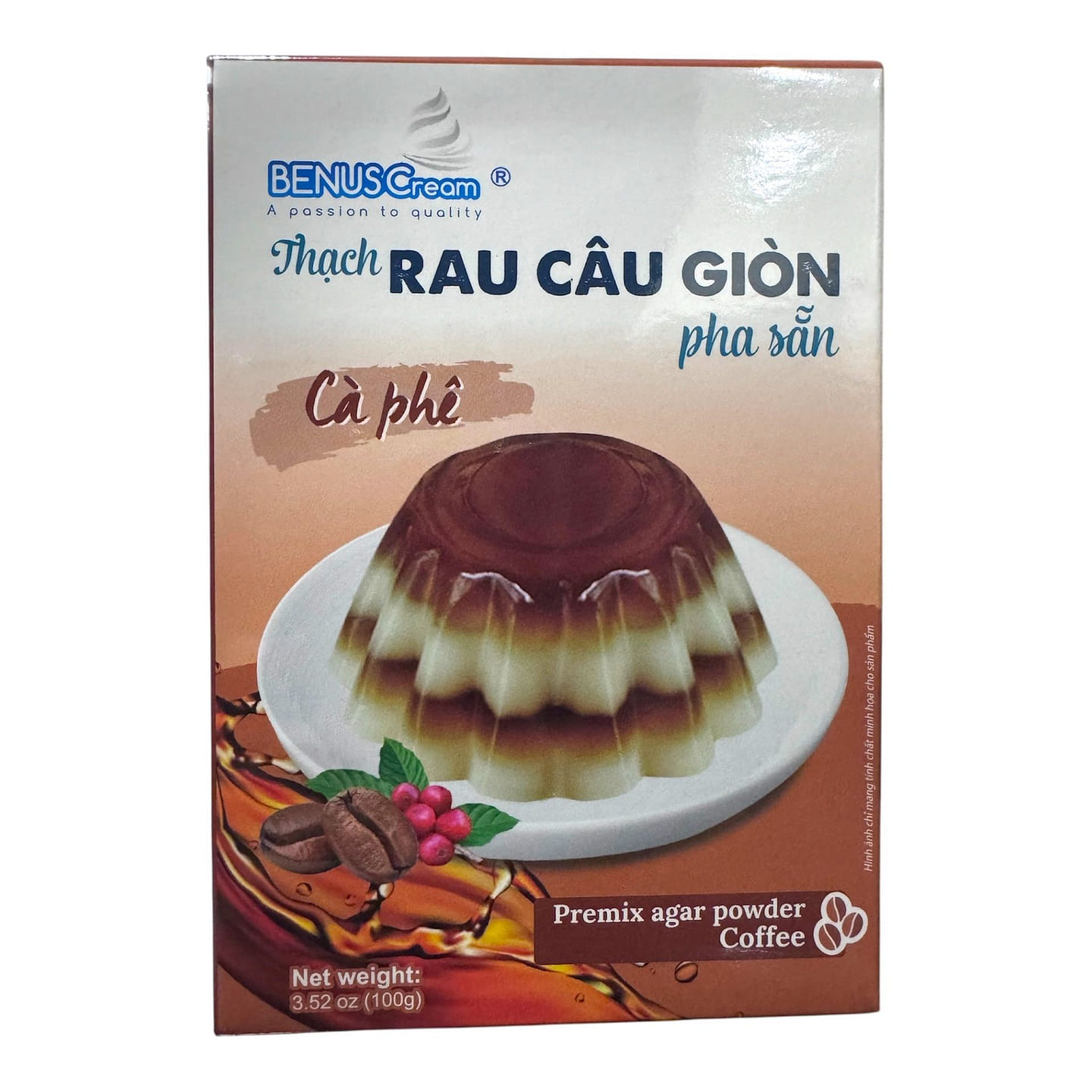 BenusCream Coffee Premix Agar Powder Thach Rau Cau 100 g