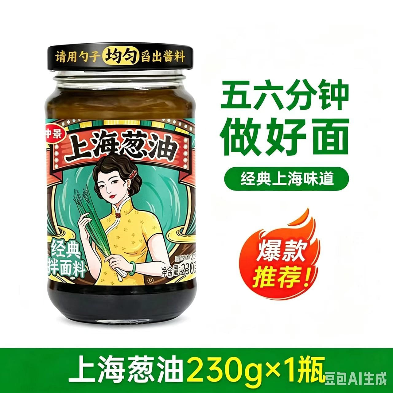 Shanghai onion oil 230g1 bottle 230 g