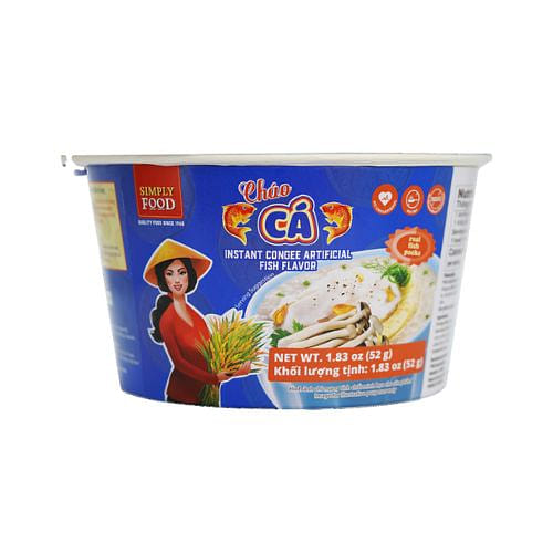 Simply Food Congee Fish Flavor Bowl 1.83oz 1 each
