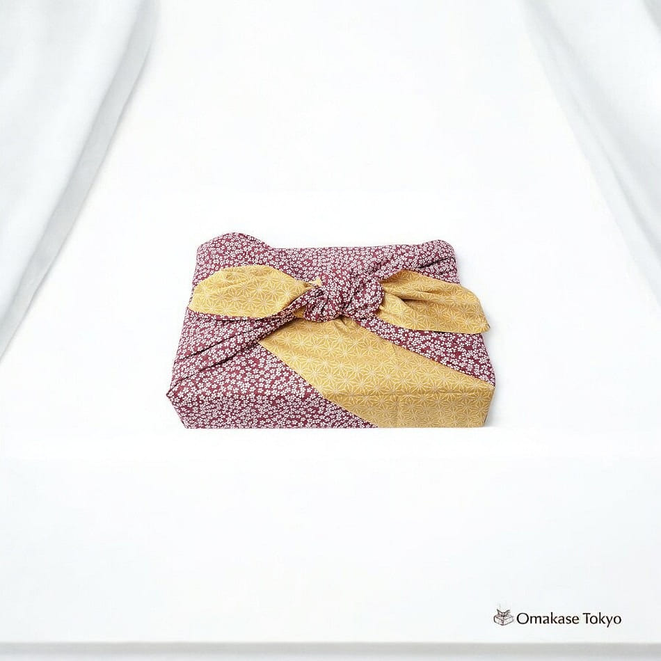 Ametamari Reversible Furoshiki Cocoa and Yellow 180 g