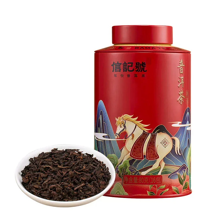 八马茶业 信记号普洱茶熟茶熟普茶叶自饮80g/罐 80 克