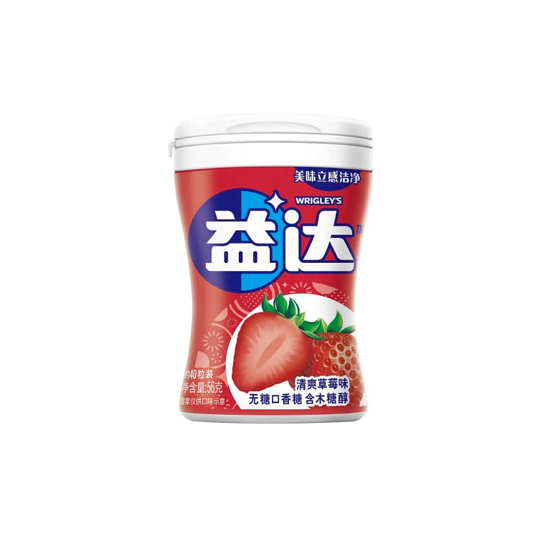 Yida Strawberry Flavor Chewing Gum 56g*1 56 g