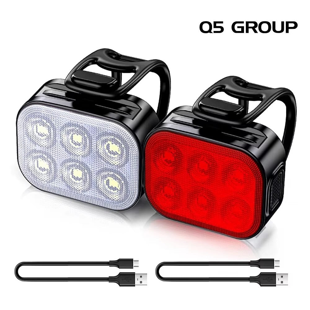 USB charging for LED bicycle front and rear lights 1 box