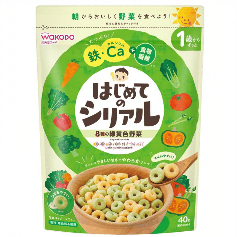 Wakodo First Cereal 8-Vegetable Puffs 40g 40 g