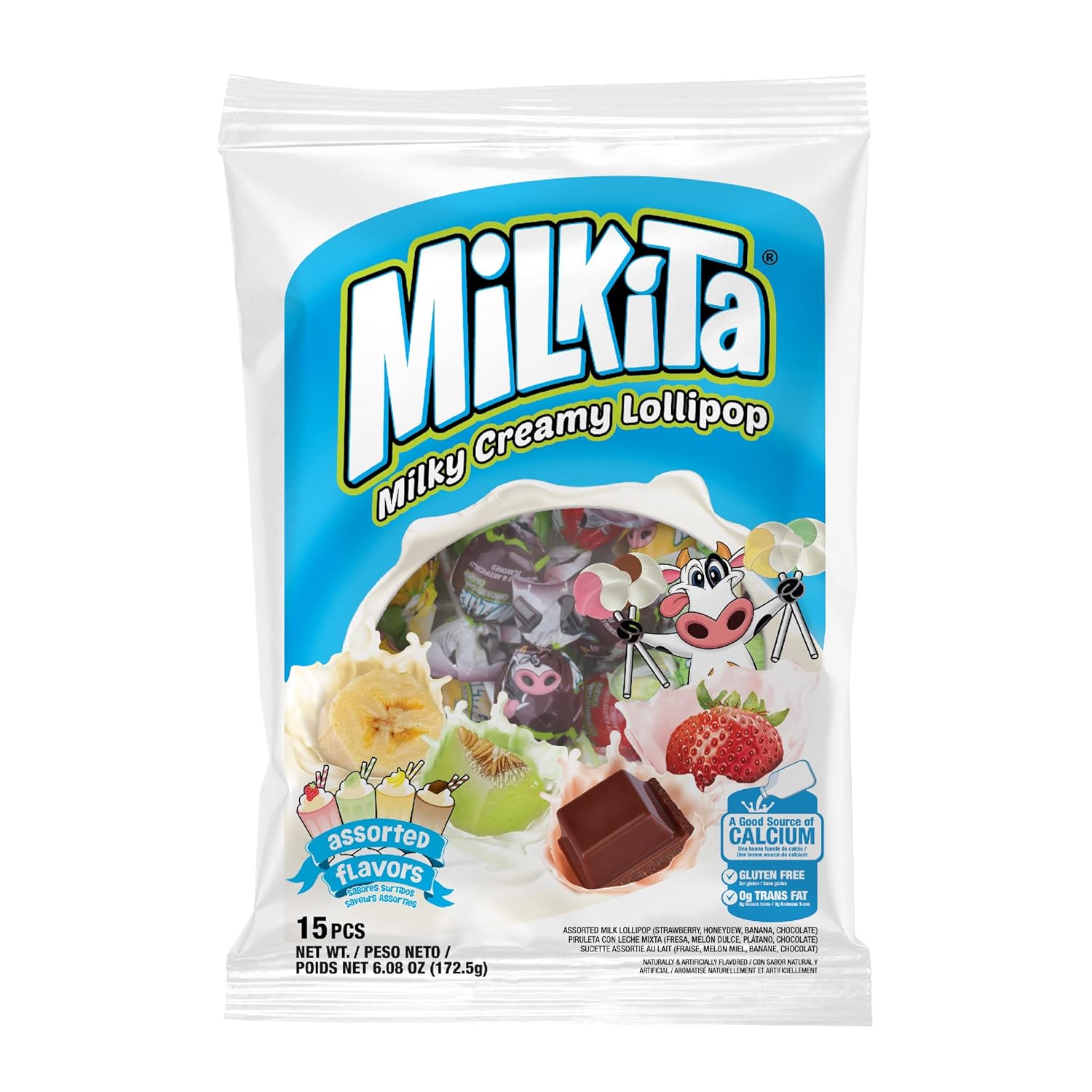 Milkita Lollipop Candy 6.08oz 1 個