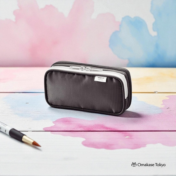 Lihit Lab Teffa 双拉链黑色笔袋 85 克