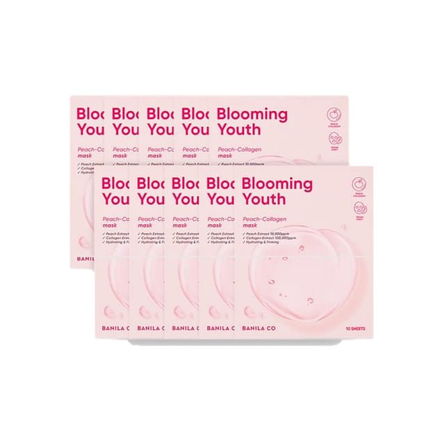 BANILA CO Blooming Youth Peach Collagen Mask 10pcs 1 each