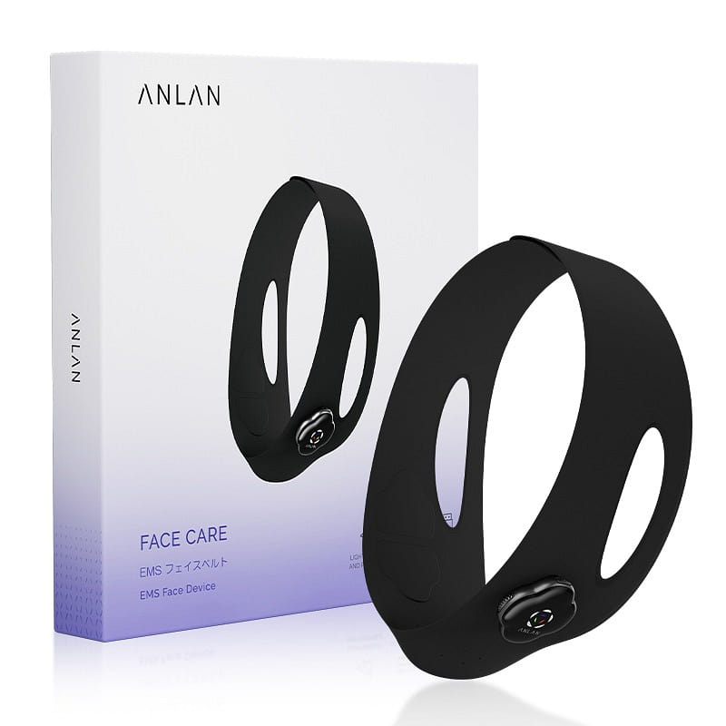 ANLAN Cotton EMS V Face Slimming Bandage Black 1 each