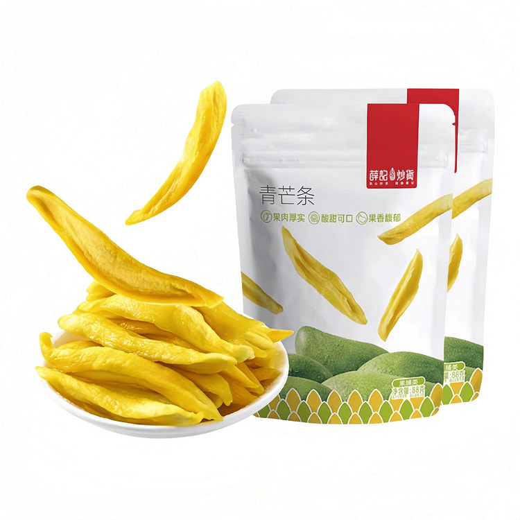 薛记炒货 青芒条青芒果条鲜果原切酸甜 88g*2袋 176 克