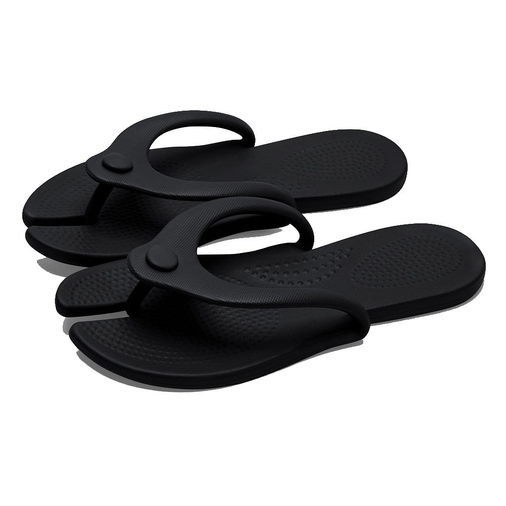 Foldable Travel Slippers In Black F 1 each