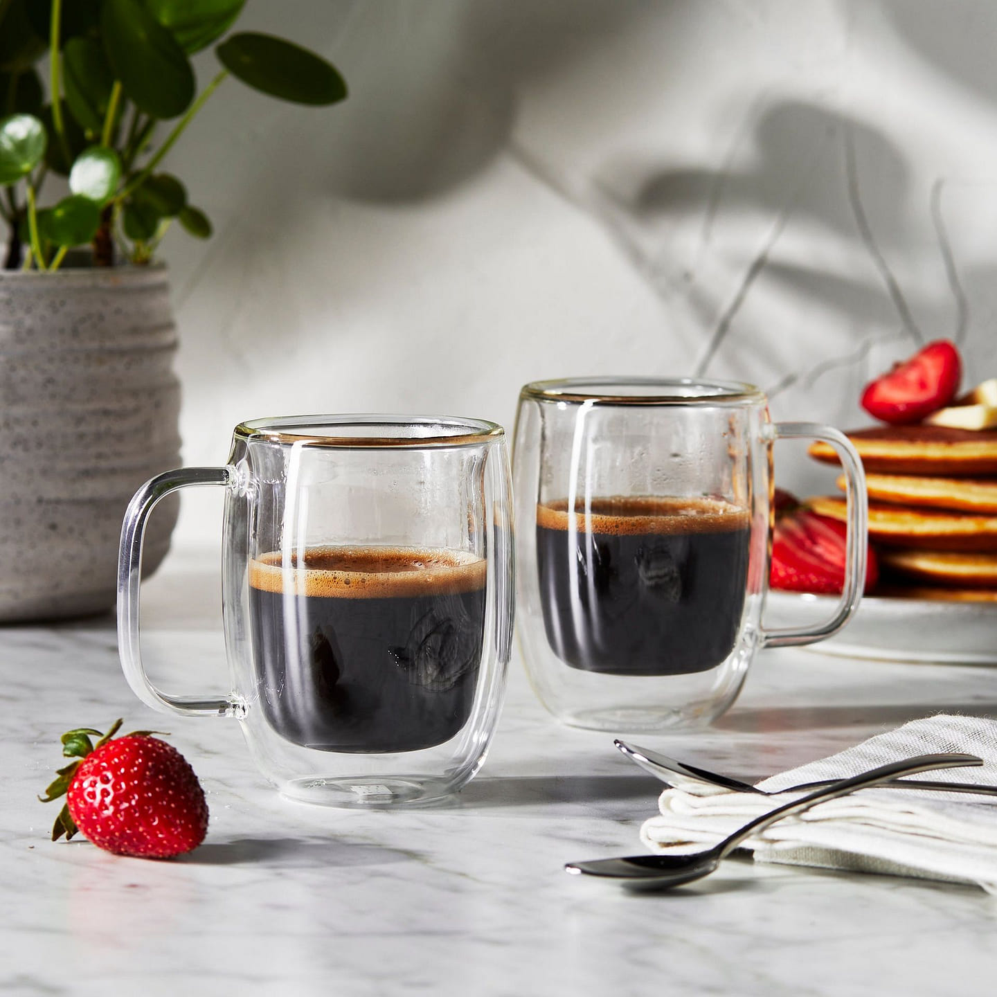 ZWILLING Sorrento Plus 2-pc Double-Wall Glass Double Espresso Mug Set 1 each