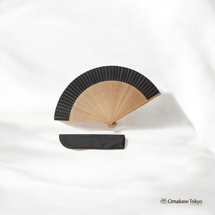 TOuWA Folding Fan-Black and Brown 110 g