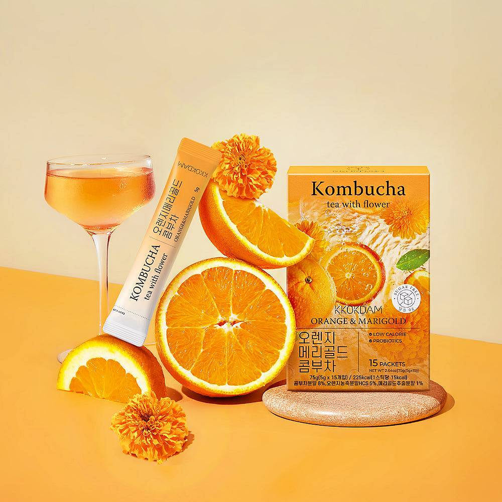 Flower Kombucha Tea (15 Sticks) – Orange&Marigold 1 each