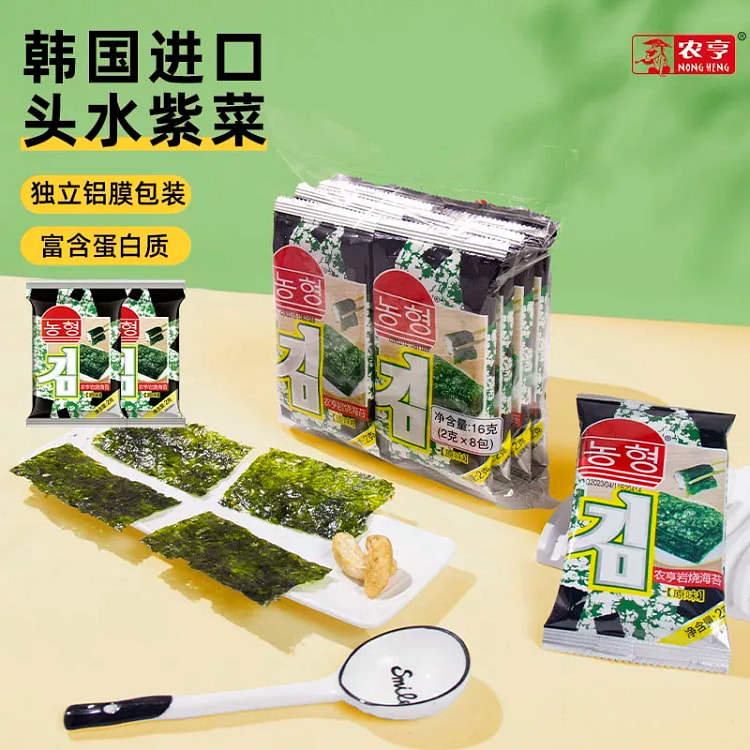 Nongheng Seaweed 2g*16 packs Original Flavor 2 g