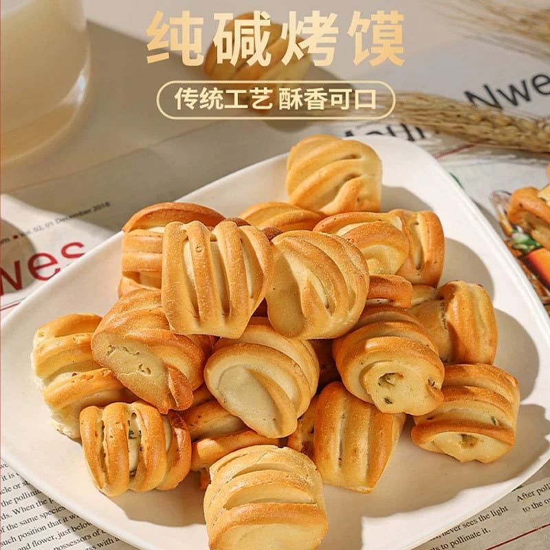 远洋 纯碱烤馍 山西特产 手工 烤花卷馒头 代早餐 养胃零食 500 克
