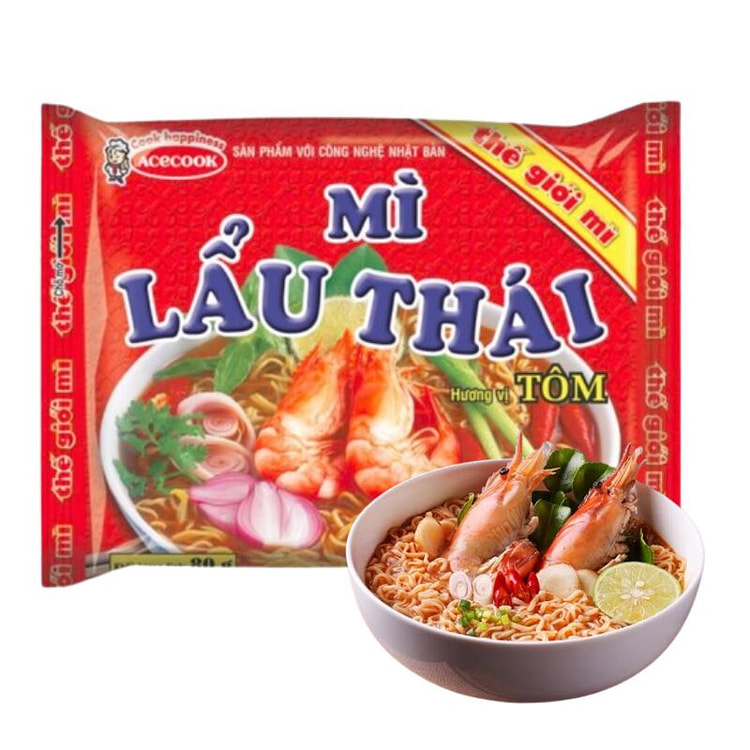 Acecook Mì Lẩu Thái Tôm Chua Cay Ăn Liền 2.88oz