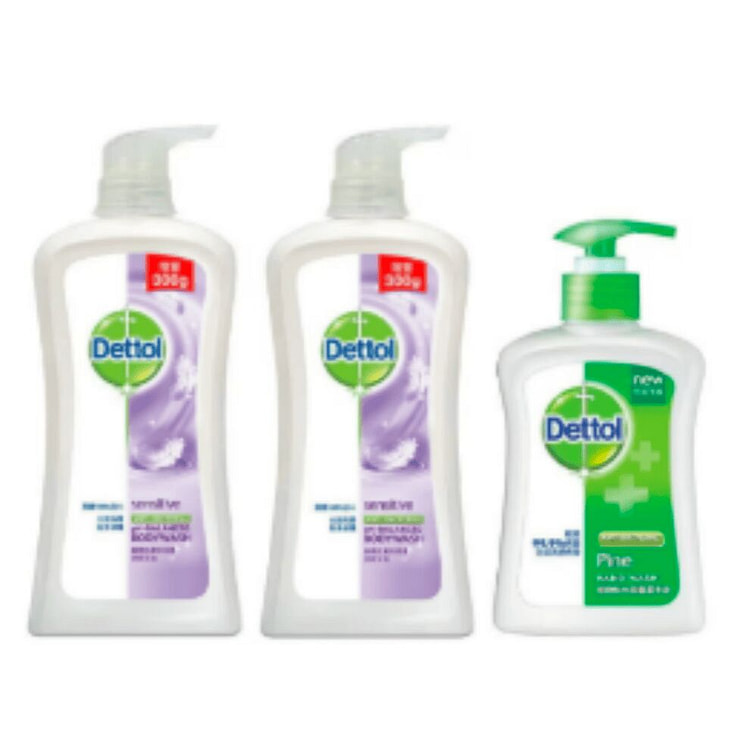 滴露敏感肌肤沐浴露套装950ml 2支 赠洗手液 1 包