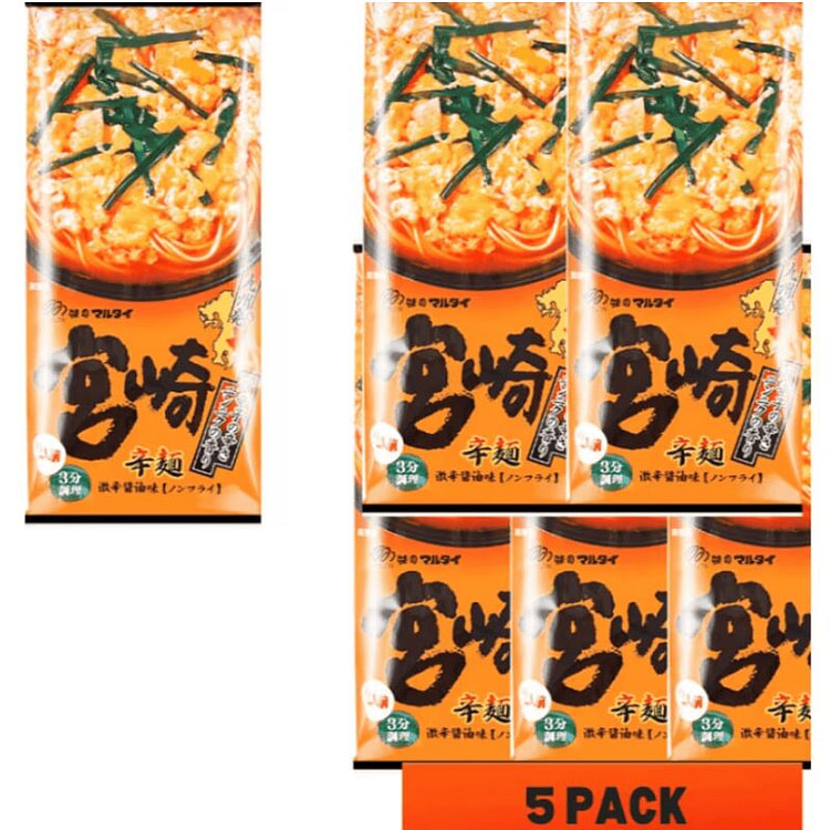 日本MARUTAI九州宫崎蒜香辛辣酱油味*5袋 186 克