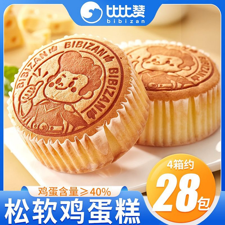 比比赞鸡蛋糕300g整箱早餐鸡蛋糕面包充饥解馋小吃