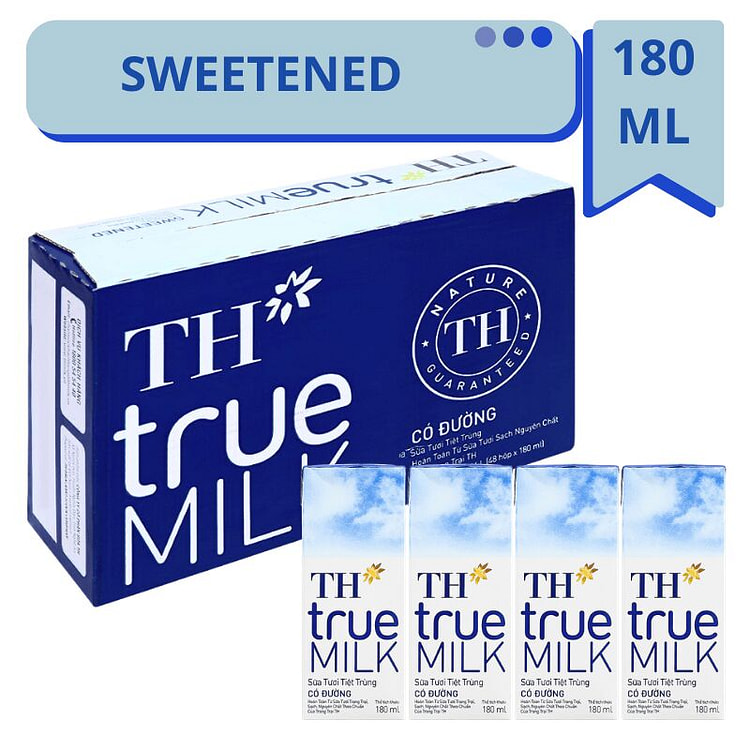 [TH] UHT纯牛奶 加糖 180ml（48包） 1 份