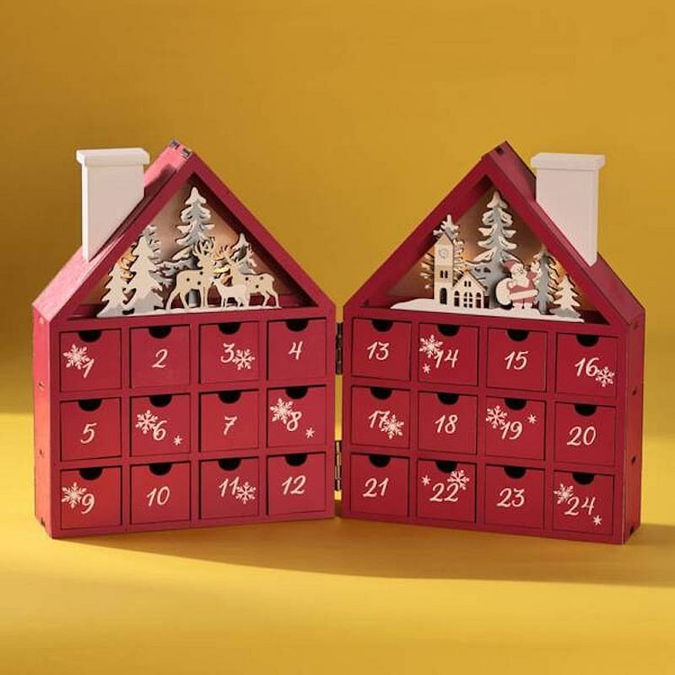 小木屋圣诞日历礼盒 带彩灯 1 盒