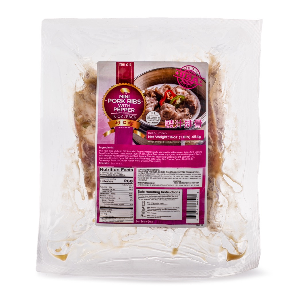 Get Yea Foods Mini Pork Ribs with Peppers, Frozen 1 lb Delivered | Weee ...