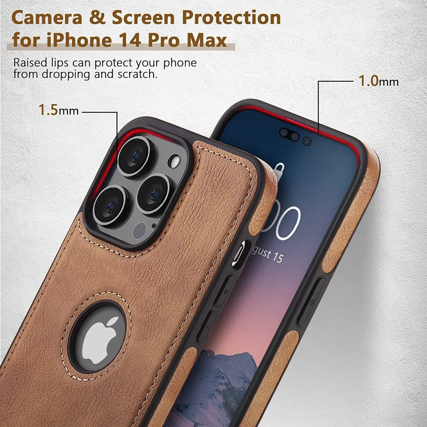 Shockproof Leather Case For iPhone 18ProMax 1 box