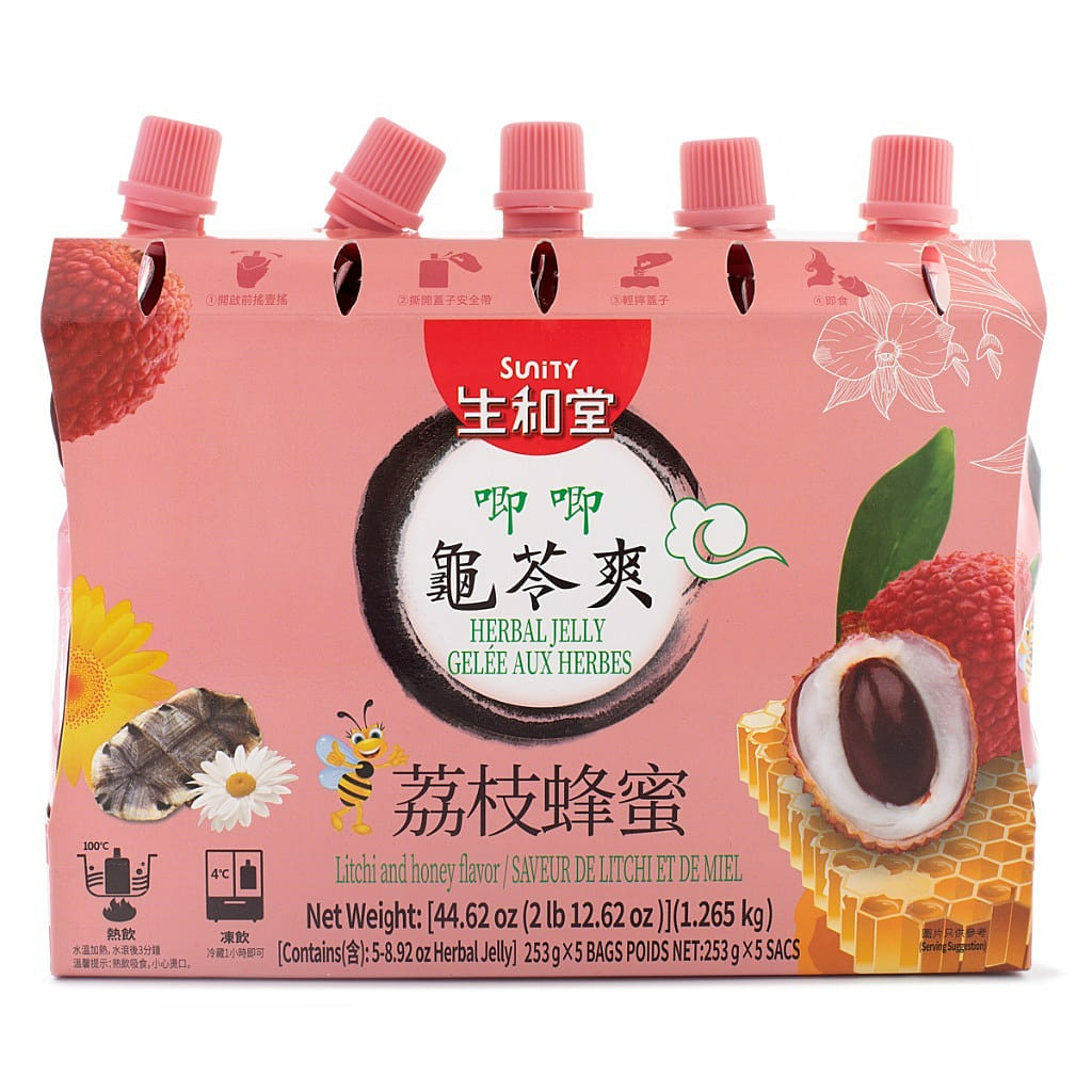Sunity Herbal Jelly Drink Lychee&Honey Flavor 253g 5 count