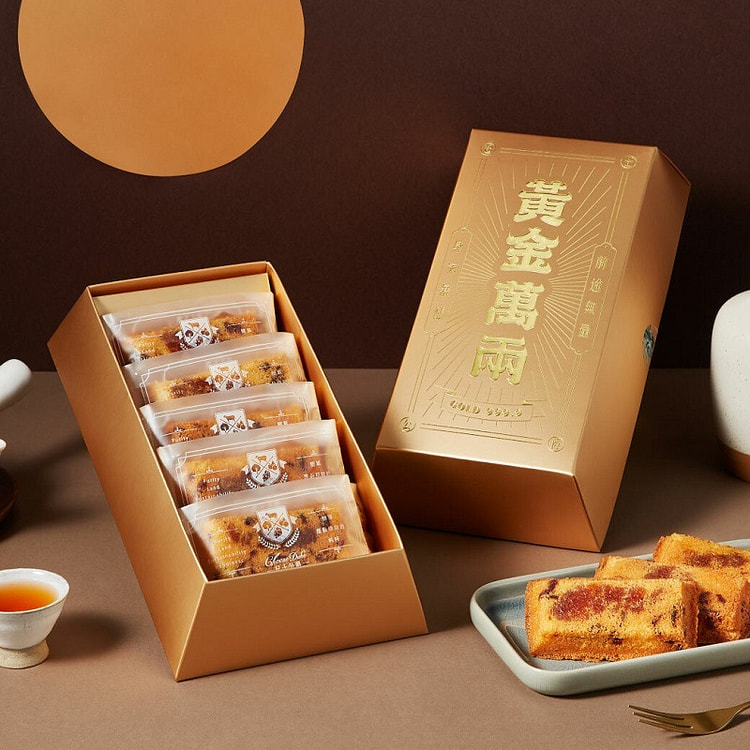 起士公爵黃金萬兩鳳梨金磚費雪禮盒(5入/盒)
