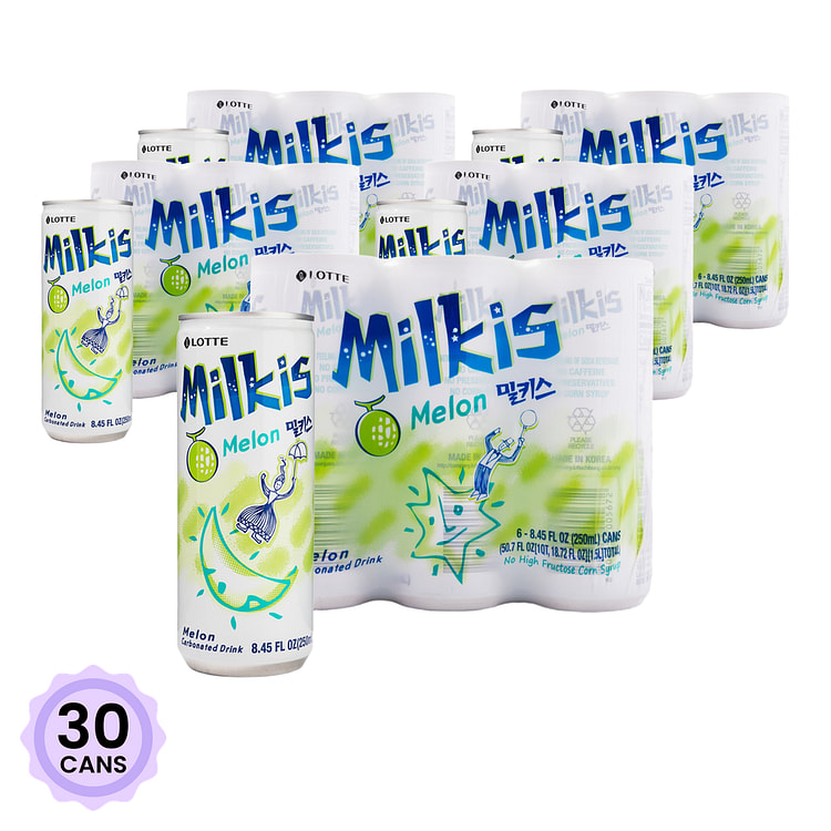 乐天 Milkis 乳酸菌碳酸饮料 蜜瓜味 250 毫升*30 罐
